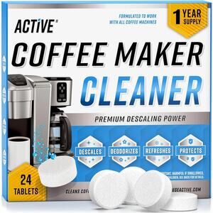 Coffee Machine Cleaner Descaler Tablets 24 Pack Compatible with Nespresso Keurig